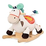 B. toys- Rodeo Rocker - Spotty- Large Plush Ride On- Comfy Seat & Hardwood Rockers – Developmental Toy for Active Play – Sturdy & Durable – 18 Months +