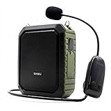 Portable Voice Amplifier with Microphone Headset Wireless 4400mAh Rechargeable Sound Amplification System 18W Waterproof Voice Loud-speaker for Outdoor Activities, Teaching, Meeting, Yoga, etc