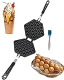 AeKeatDa Egg Waffle Maker Cake Maker with Silicone Brush for Home, kitchen, DIY,Bakeware and etc,DIY Bubble Waffle Maker,Non-Stick