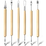 Jetmore 6 Pack Clay Tools Kit, Pottery Tools & Sculpting Tools, Polymer Modeling Clay Cutters Sculpture Set for Carving, Ceramics, Molding, DIY