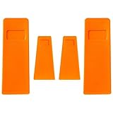 GarMills Tree Felling Wedges Spiked Logging Tools for Chainsaw Tree Log Cutting Set of 4 Pack with 2 x 5.5 Inch and 2 x 8 Inch.
