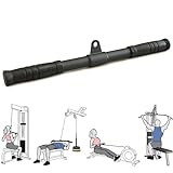 Berufexp Straight Bar, Pull Down Bar 360 Rotating, Lat Pulldown Attachments Gym Attachments For Cable Machine Tricep Press Down Curl Bar, Strength Training Cable Attachments For Cable Workout Machine