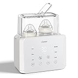 Double Bottle Warmer, 11-in-1 Fast Baby Bottle Warmer for Breastmilk and Formula, with Timer, Fits 2 Bottles, Accurate Temp Control, Milk Warmer with Thaw, Steri-lizing, Keep Warm, Heat Food
