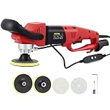 VEVOR Wet Polisher Grinder, Variable Speed 4' & 5' Diamond Polishing Pads, Buffing Machine with 78.7' Water Pipe Adapter & Splash Shield, Electronic Concrete Stone for Title Floor Countertop CE