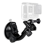 Sametop Suction Cup Mount Compatible with Gopro Hero 11, 10, 9, 8, 7, 6, 5, 4, Session, 3+, 3, 2, 1, Hero (2018), Max, Fusion, DJI Osmo Action Cameras; Perfect for Car Windshield and Window