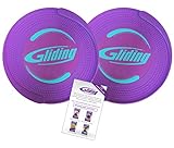 Gliding Discs for Carpet Floors, 1 Pair, Authentic Original Discs, Includes 4 Streaming Video Workouts