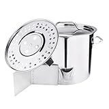 ARC 20QT Stainless Steel Steamer Pot Tamale Steamer Pot with Divider and Steamer Rack, Perfect for Tamale steam, Crab Seafood Boil and Vegetable Steam,5 Gallon S20S