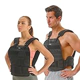 PRCTZ 25lbs & 50lbs Adjustable Weighted Vest, Training Vest for Women and Men, One Size Fits Most (15 LBS-25 LBS)