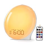 MOMILLA Sunrise Alarm Clock, Smart Wake-up Light Compatible with Alexa, Dual Alarms with FM Radio, Snooze Function for Heavy Sleepers, Adults&Kids