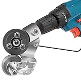 CZS Electric Drill Plate Cutter, Metal Nibbler Drill Attachment, Electric Drill Shears for Cutting Iron, White Sheet, Steel, Copper, Aluminum