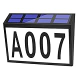 House Numbers Address Light, Address Number for houses, Solar Powered Address Plaque, LED House Number Sign, Solar Address Sign Light Up for Outdoor Walls, Courtyards, Streets, etc