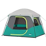 CORE 4 Person Straight Wall Cabin Tent with Screen Room| Portable Camp Tent with Carry Bag for Outdoor Car Camping | Included Tent Gear Loft Organizer for Camping Accessories