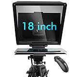 ILOKNZI 18 inch Wide Angle Large Teleprompter Plus for 15.6' 360⁰ Hinge Laptop/Tablet with Adjustable Supports Wide-Angle Camera Lens, Prompter/Wedding Shooting/Facial Capture (18'-Max)