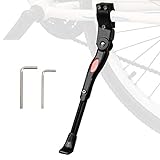 Adjustable Bicycle Kickstand, Aluminum Alloy Bicycle Side Kickstand with 2 Hexagon Wrenches, Fits for 24' 25' 26' 27' Mountain Bike/700c Road Bike/BMX/MTB