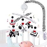 teytoy My First Baby Crib Mobile, Black and White Baby Mobile for Crib, High Contrast Mobile Toy for Newborn Infants Boys and Girls