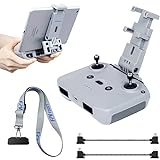 No Disassembly Tablet Holder for DJI Mini 2/ Mini 2 SE/Air 2S/ Air 3/ Mavic 3/ Mini 3/ Mini 4 Pro, 7-12 Inch Foldable iPad Mount Holder Pack of Lanyard and 2 Data Cables, DJI RC-N1/RC-N2 Accessories