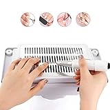 KISSHAKE Nail Dust Collector, Powerful Nail Vacuum Fan Dust Collector Extractor Dust Suction Cleaner Machine Manicure Tools for Acrylic Gel Poly Nails Polishing Filing, Salon / Home Use
