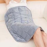 Wemore Weighted Lap Blanket 7lbs for Adults and Kids, Small Weighted Blanket for Travel, Calming, Relaxing, Napping and Sleeping, All-Season Weighted Lap Pad, Machine Washable, Light Grey 24x29 inches