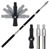 Greeily Extension Rod, Multi-Purpose 4 feet to 12 feet Splicing Adjustment Extension Rod Spider Brush and Pole Outdoor Spray Paint Roller Cleaning Extension Pole and Chandelier Replacement