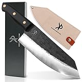 Kitchen perfection Handmade Chefs Knife - Extremely Sharp Kitchen Knife 8 Inch Professional Culinary Knife -Hand Sharpen Chopping Knife Meat Knife Kitchen For Men - High Carbon Steel w/Canvas Sheath