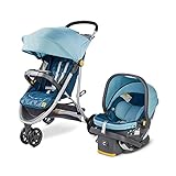 Century Stroll On 3-Wheel 2-in-1 Lightweight Travel System – Infant Car Seat and Stroller Combo, Splash