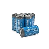 Amazon Basics 6-Pack CR123A Lithium Batteries, 3 Volt, Up to 10-Year Shelf Life