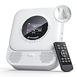 ARAFUNA Desktop CD Player Bluetooth Wall Mounted with Speakers LED Display Remote Control for Home Support FM Radio AUX USB Input