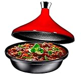 Bruntmor Cruset Tangine All Clad Tagin For Tajine Dish All Clad 4-Quart Cooking Pot. Small Moroccan Tagine Le Creuset. Tagines Pots With Red Diffuser