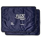 2 FlexiKold Gel Ice Packs (Standard Large: 10.5' x 14.5') - Reusable Cold Pack for Injuries, for Back Pain Relief, Migraine Relief Pad, After Surgery, Postpartum, Headache, Shoulder - 6300-COLD 2PK