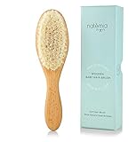 Natemia Quality Wooden Baby Hair Brush for Newborns & Toddlers | Natural Soft Bristles | Ideal for Cradle Cap | Perfect Baby Registry Gift