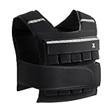 ZELUS 45lb Weighted Vest with Iron Weights for Exercise, Adjustable Weight Vest for Men, Workout Vest for Home Workouts Cardio Strength Training Weight Loss (Black)