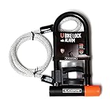Blackstone Anti-Theft 130 db Alarm U-Lock Heavy Duty w/Security Cable (Alarm U-Lock w/Cable)