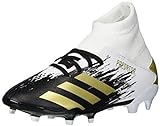 adidas Firm Ground Predator Freak .3 Laceless Soccer Shoe (boys) White/Gold Metallic/Black