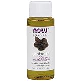 NOW Solutions, Jojoba Oil, 100% Pure Moisturizing, Multi-Purpose Oil for Face, Hair and Body, 1-Ounce