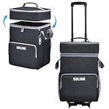 SDLINR 72-Can Large Rolling Cooler, Leakproof Insulated Soft Cooler Bag with Wheels and Handle Collapsible for Beach Camping Patio Travel Outdoor