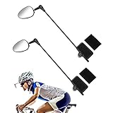2 Pack Bike Helmet Mirror, 360 Degree Adjustable Bicycle Rear View Mirror Lightweight Bike Mirror for Cycling