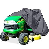 XYZCTEM Riding Lawn Mower Cover,Tractor Cover Fits Decks up to 54', Heavy Duty 420D Polyester Oxford Waterproof,Durable, UV, Water Resistant Covers for Your Rider Garden Tractor(Grey)