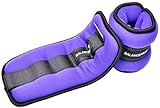 BalanceFrom Fully Adjustable Ankle Wrist Arm Leg Weights, 2.5 lbs each (5-lb pair), Purple