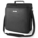 SUNEE Zippered Binder Bag in Black Features a Shoulder Strap, Laptop Pocket, and 3-Inch 3-Ring Design with Multiple Zippered Storage Pockets. Ideal Organizer for Middle School Students