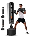 ZTTENLLY Standing Punching Bag, 2-Step Fast Installation & Conical Shock Absorption, Freestanding Punching Bag for Adults Youth Kids, Heavy Boxing Bag for Kickboxing Muay Thai MMA