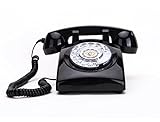 Rotary Dial Telephones Sangyn 1960'S Classic Old Style Retro Landline Desk Telephone,Black