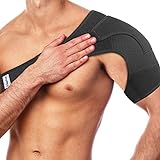 SUPTRUST Recovery Shoulder Brace for Men and Women, Shoulder Stability Support Brace, Adjustable Fit Sleeve Wrap, Relief for Shoulder Injuries and Tendonitis, One Size Regular