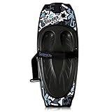 SereneLife Water Sport Kneeboard with Hook For Kids & Adults, Kneeboard with Strap for Boating, Waterboarding, Kneeling Boogie Boarding, Knee Surfing, (SLKB10),Black/Blue