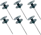 Coloch 6 Pack Hose Guard Stake, 10 Inch Garden Hose Guide Spike Zinced Metal Spike with Heavy Spin Top, Keep Garden Hose Out of Flower Beds for Plant Protection, Greenhouse, Yard Lawn