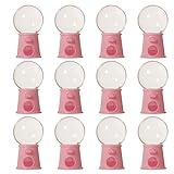 Gadpiparty 12Pcs Mini Candy Dispenser Kids Plastic Gumball Machines Funny Grabbing Catcher Machines for Novelty Birthday Party Favor, Pink