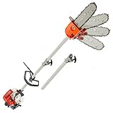 MAXTRA Gas Powered Pole Saw, 90-180 Rotatable Cordless Extension Chainsaw for Tree Trimming with 3.6ft Extension Pole Reach to 16 feet for Tree Limb Branches Pruning