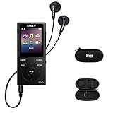 Sony NWE393/B 4GB Walkman MP3 Player (Black) with Hard Carrying case