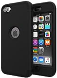 iPod Touch 7/ Touch 6 Case,SLMY(TM) Heavy Duty High Impact Armor Case Cover Protective Case for Apple iPod Touch 5/6/7th Generation Black/Black