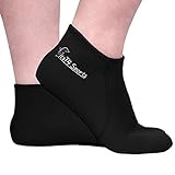 FitsT4 Neoprene Water Socks 3mm Snorkel Fin Socks Perfect for Water Sports, Scuba Diving, Snorkeling, Swimming and All Water and Sand Activities Black S