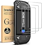 [3-Pack] Screen Protector Tempered Glass for Steam Deck 7''2022[New Version],iVoler Transparent HD Clear Anti-Scratch Screen Protector Compatible with Steam Deck[Updated Version]